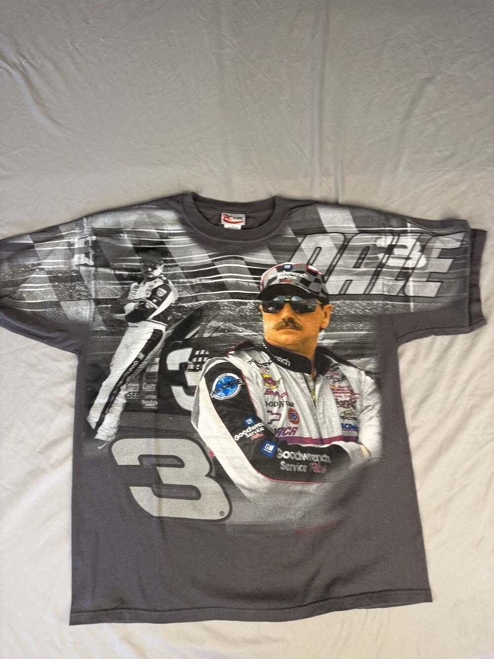 Vintage Dale Earnhardt All Over Print NASCAR T Shirt Chase Authentics Size XL
